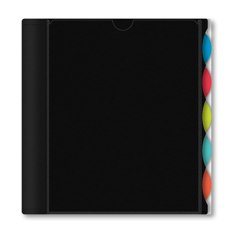 iScholar IQ+ iScholar 5-Subject Poly Cover Wirebound Notebook, College Ruled, 11 x 8.5 Inch Sheet Size, 200 Sheets, Black (59906-BK) - Image 1